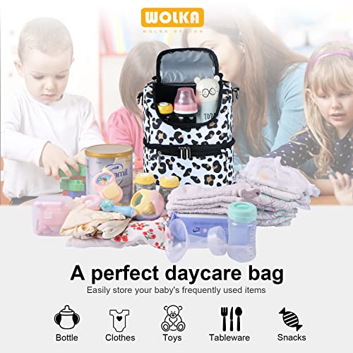 Wolka Insulated Baby Bottle Bag For Daycare,Breast Pump Bag,Breastmilk Cooler Bag& Lunch Bag,Multi-Function Milk Bottle Storage Bags Fit For Dr. Brown, Comotomo, Philips, Nuk, Lansinoh #TOP4