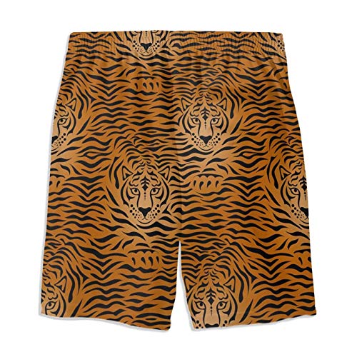 SARA NELL Men's Swim Trunks Tiger Animal Print Fierce Animal Surfing Beach Board Shorts Swimwear4