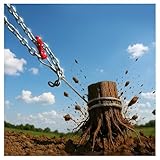 Upgraded Fence Post Remover with Thick Stainless-Steel Cable & 304 Steel Chain — Works with Jack/Lever to Easily Extract 4x4 Fence Posts (Even Broken or Concrete-Set) for Residential & Farm Repairs