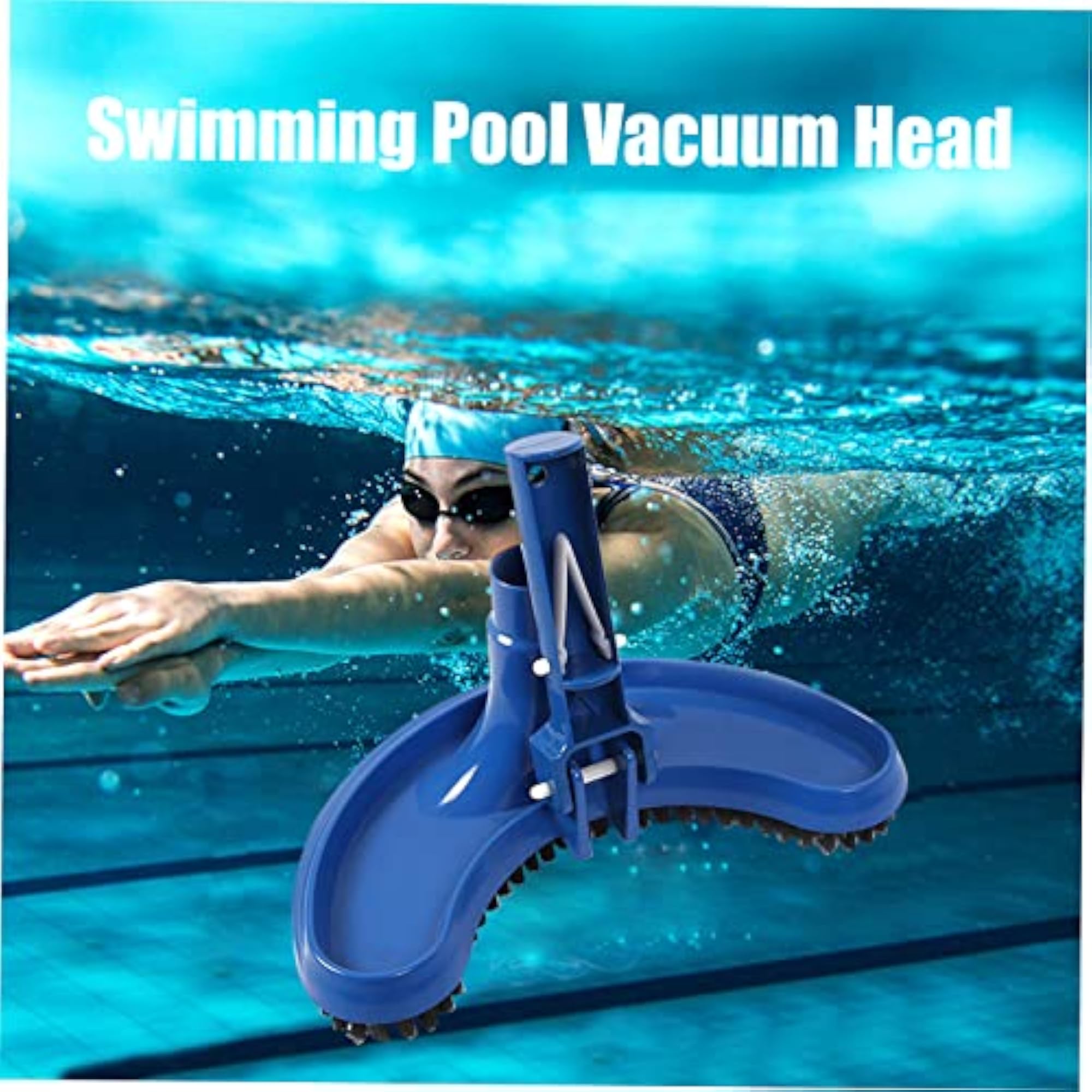Swimming Pool Vacuum Head with Clip Handle Drawstring Bag