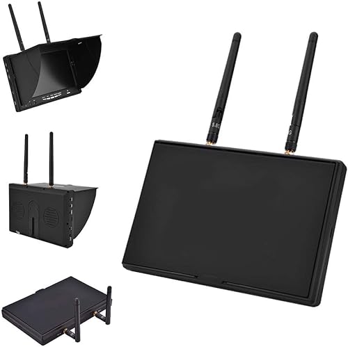 Miniatura 7 de PUSOKEI Receptor FPV para FPV Drone, 5.8GHz 40 canales 7 pulgadas LCD Monitor de pantalla para FPV Quadcopter Drone