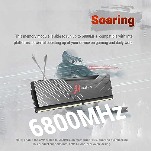 Image of Computer Memory Ram Hynix A-die KingBank DDR5 32GB(2x16GB) 6800MHz 1.4V CL34 for Desktop Computer Game Office