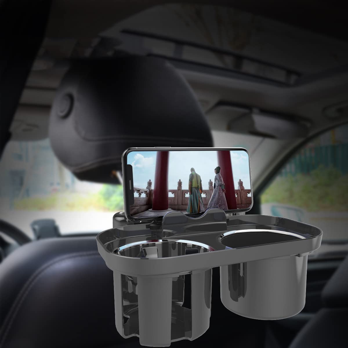 Multifunctionele bekerhouder voor hoofdsteun in de auto Multifunctionele bekerhouder voor hoofdsteun in de auto