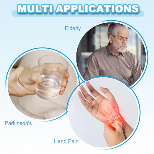 PATIKIL 6 Pcs Big Fat Pens, Clear Heavy Weighted Ballpoint Pen Retractable Wide Grip Thick Pen with Strap for Hand Tremors Elderly Handicap(6 Blue Refills) by PATIKIL - Image 6