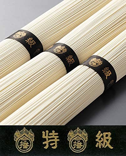 Amazon.co.jp: 播州手延素麺 揖保乃糸 特級品 黒帯 木箱入 50グラム (x