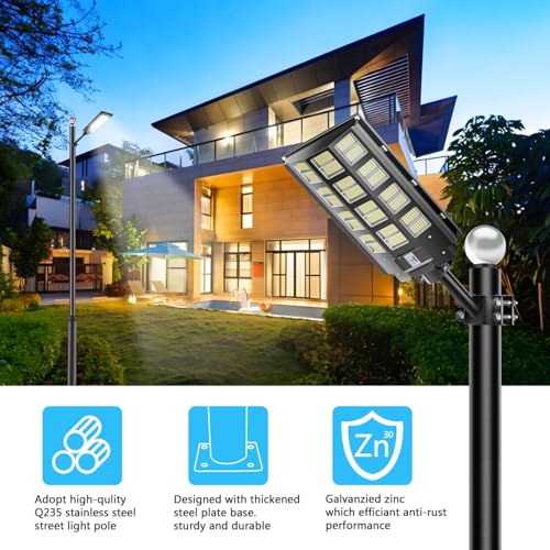 TIUYAO Street Light Pole 20Ft Tall, Solar Split Street Lamp Post for Outdoor Light Galvanized Heavy-Duty Metal Light Pole with Mounting Steel Anchors for Patio, Street Basketball Courts by TIUYAO - Image 5