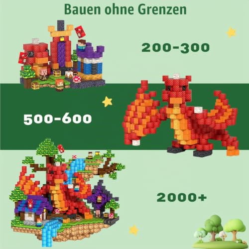 Kryzomat 200 PCS Magnetische Bausteine, Magnetic Building Blocks Drache – Ansicht 5