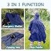 Plus Size Rain Poncho with Hood and Reflective Stripes, Big and Tall Rain Poncho, Ideal as Rain Ponchos for Adults Plus Size, Extra Large Poncho for Outdoor Activities, Blue