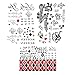 Kotbs 3 Sheets Halloween Temporary Tattoos, Large Size 8.2' x 11.6' Tattoos for Women Tattoo Temporary for Halloween Costume Accessories and Parties