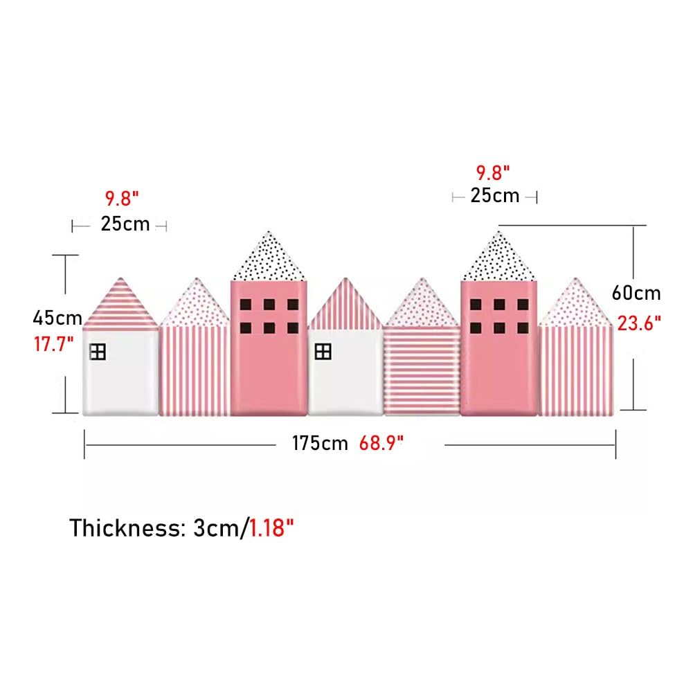 Pegatinas de Pared Pegatinas De Pared 7pcs, Almohadillas De Pared para Habitaciones Infantiles, Papel Pintado Impermeable De Cuero PU Autoadhesivo Anticolisión, para Familias Y Jardines De Infancia (