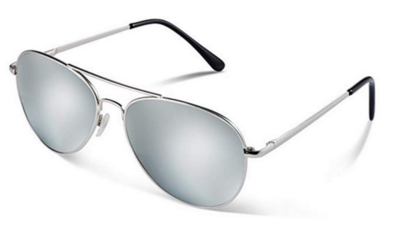 PURECITY Aviator Pilot Mirror Effect Premium UV400 Fashion Men Women Sunglasses 1# Mirror Silver, M