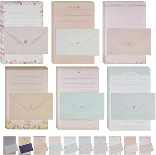 FYSL 90Pcs Writing Paper and Envelopes, Letter Writing Sets, Stationary Paper and Envelopes Set 60 Pcs Writing Paper with 30 Pcs Envelops Unique Animal Design for Office, Home, School