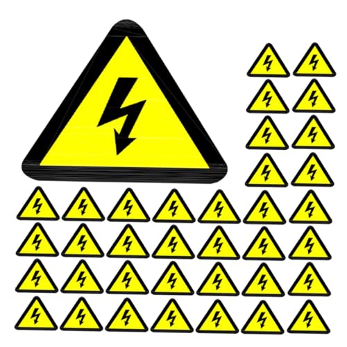 Autocollants haute tension de 50mm en lot de 100 stickers triangulaires