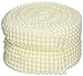 Homeford Firefly Imports Plastic Pearl Flat Bead Mesh Wrap Ribbon, 3-3/4-Inch, 10 Yards, Ivory, 3-3/4" x 10 yd,