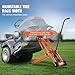 VEVOR Lawn Mower Lift with Hydraulic Jack, 500 Lbs Weight Capacity, Solid Carbon Steel Lawn Mower Lift, Adjustable Movable Lawn Lifter for Riding Tractors and Zero Turn Lawn Mowers, Orange