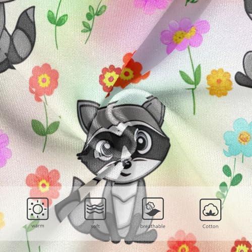 Cotton Girls Underwear Toddlers Cute Cartoon Raccoons Sitting Panties Little Girl Florals Underpants Briefs 2t3