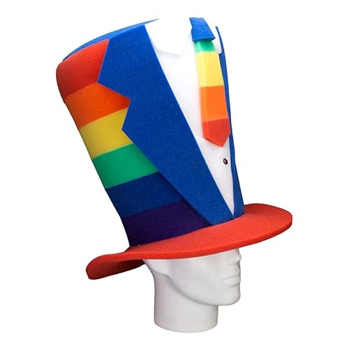 Vista 34 de FOAM PARTY HATS: Giant Cowboy Pride Hat - Gay Pride Hat - LGBTQ Clothing Hat - LGBTQ Accessory Hat - LGBTQ Crazy Hat - Hora Loca Hat - 40 Gallon Hat