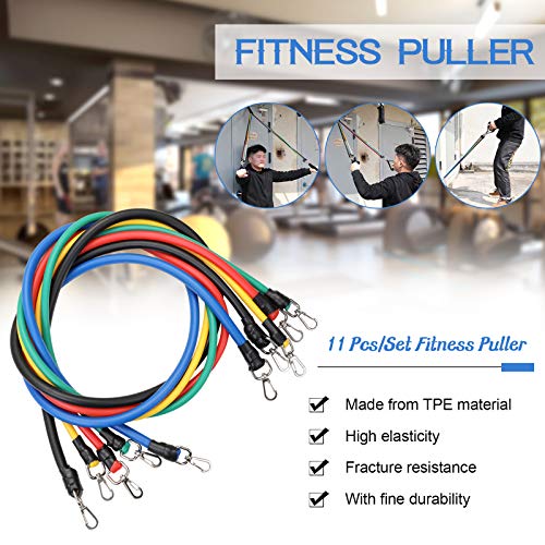 Correia de Resistência, Andoer 11 unidades/conjunto Fitness Puller Cinto multifuncional de força mus