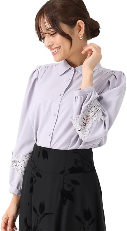 BALLSEY(ボールジィ) / 25SS/スムースラミー フリルカラーブラウス/36