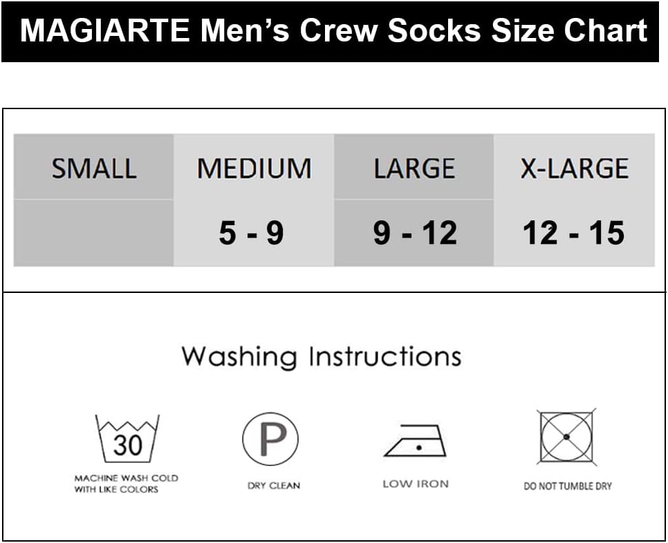 MAGIARTE Mens Dress Socks Combed Anti-pilling Cotton Calf Length Moisture Wicking odor Control Casual Crew Socks for Men - Image 4