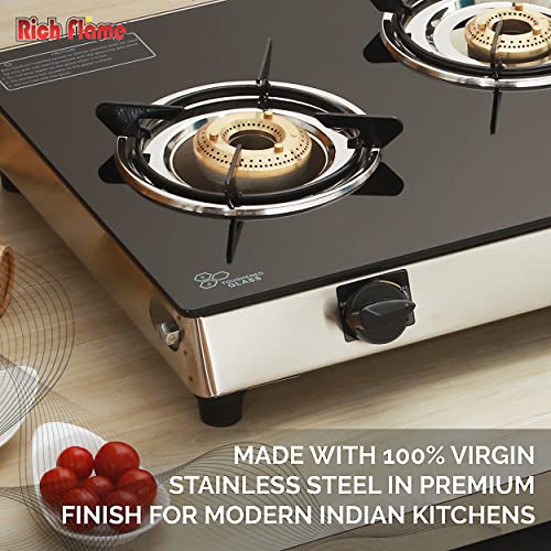 RICH FLAME Gas Stove 3 Burners 2Year Warranty 3 Burner Gas Stove