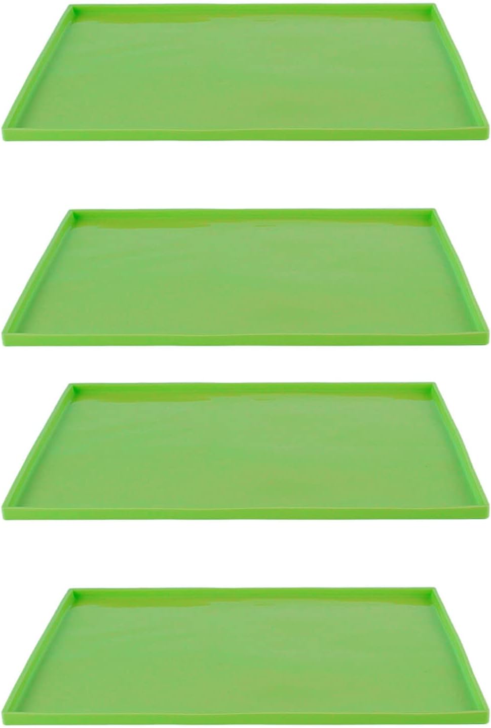 Silicone Dehydrator Trays Non Stick Perfect for Fruit Dehydrating 4Pcs for Excalibur 3900B, Food Grade High Temperature (Green)