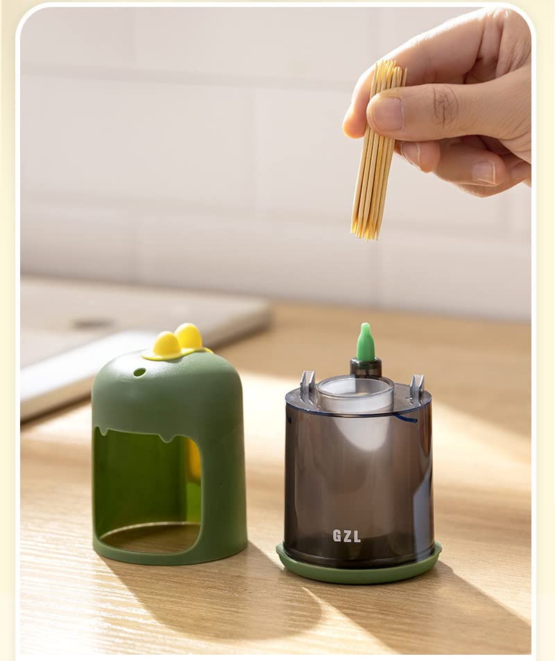 Amazon｜HEHW 恐竜形 爪楊枝入れ 爪楊枝ホルダー ワンプッシュ式 自動