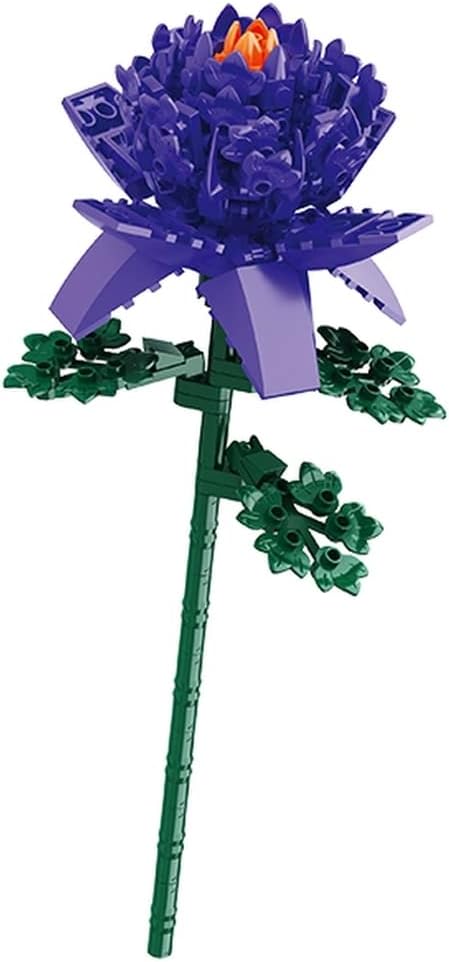Balody Flower model to be assembled with tiny building blocks. Purple Peony