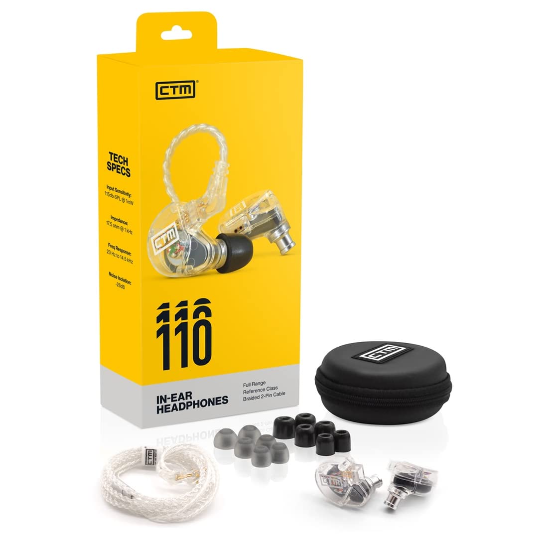 CTM CE110 - Auriculares in-ear para monitor y gamuza keepdrum