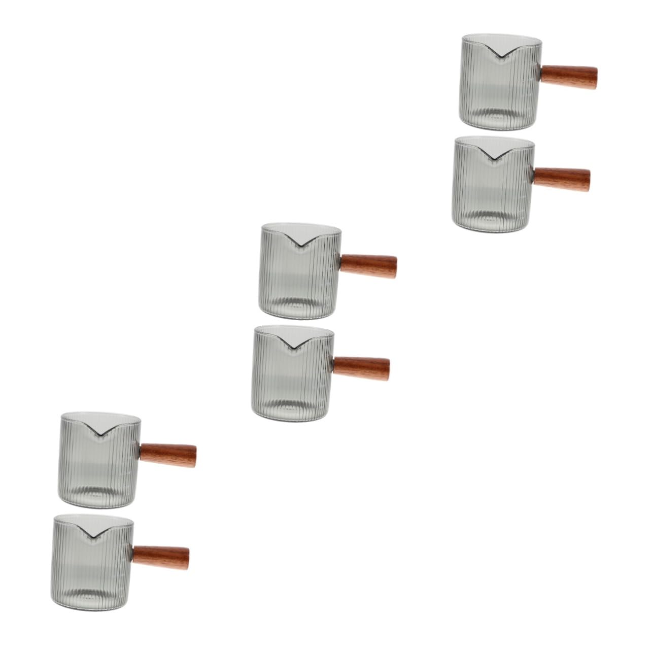 TOPBATHY 3 Set Tazza Di Latte Tazza Caffe Tazza Trasparente Server Per Sciroppo Mini Brocca Per Salsa Latte Macchiato Cioccolato Brocca Di Sciroppo Misurino Bicchiere 2 Pezzi * 3