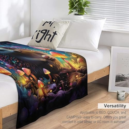 Couverture hérisson en flannel douce pour lit et canapé 100x130cm