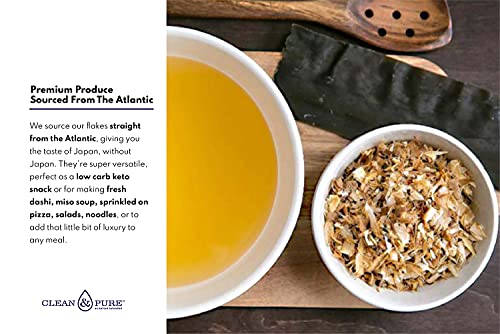 UKs Purest Bonito Flakes/Katsuobushi/Dried Fish Flakes 125g | Atlantic Skipjack Tuna: Low Benzopyrene & Heavy Metals | Bonito Flake Smoked Fish | Large 125g Zip-Lock Re-Seal Bag | Clean and Pure - Afbeelding 5