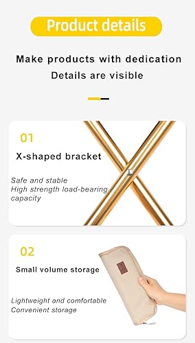 Miniatura 5 de THE LIMIT Mini taburete plegable con bolsa de transporte para viajes, senderismo, barbacoa, pesca y ocio (caqui)