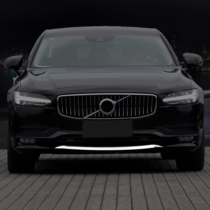 for Volvo S90 2017-2019 Front Bumper Lid Molding Cover Trim Stainless Steel Car Accessories 1pc