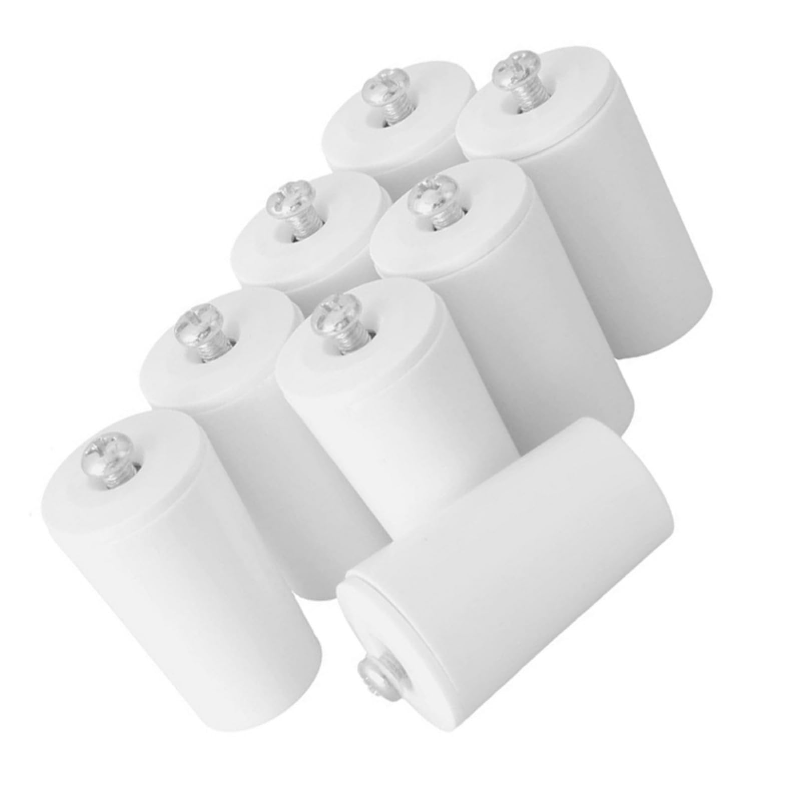 8pcs White Roller Blind Stops with Attachment Hardware Curtain Hurdles for Quick Installation on Multiple Window Styles Window Hardware Accessories