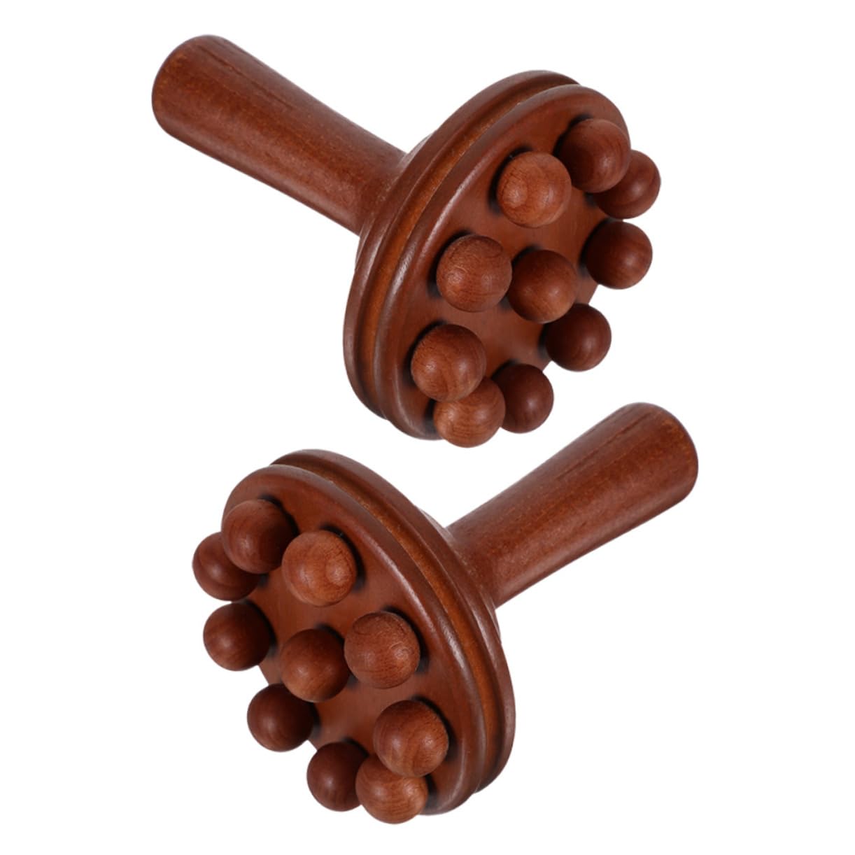 Cepillo De Masaje De Vientre Cepillo De Mano Para Masaje De Pies Herramienta De Masaje Corporal De Mano Masajeador De De Madera 2 Piezas X 4