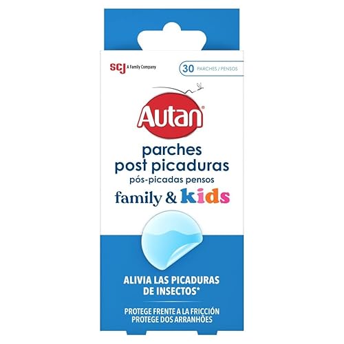 Autan Parches Post-Picaduras Family & Kids, Para el Alivio del Picor Causado por Picaduras de Insectos, Sin Químicos, Sin Residuos, 30 Parches