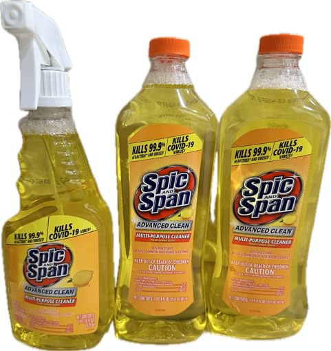 Spic n Span Fresh Lemon Multi Purpose Cleaner - Lot of 3-16 oz spray & (2) 20 oz refill