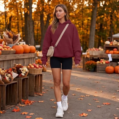 Oversized Hoodies for Women Cute Fall Plain Fleece Pullover Sweatshirts - image 6