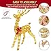 Yaheetech Lighted Christmas Reindeer & Santa Sleigh Set, Light-up Outdoor Xmas Holiday Decor Set w/ 360 Warm White LED Lights for Outdoor/Indoor