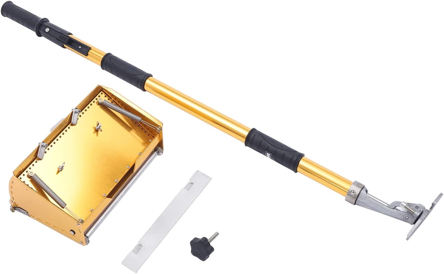 Professional 9 inch Drywall Flat Finishing Box with 40-64 inch Box Handle Aluminum Drywall Flat Finishing Box Tool