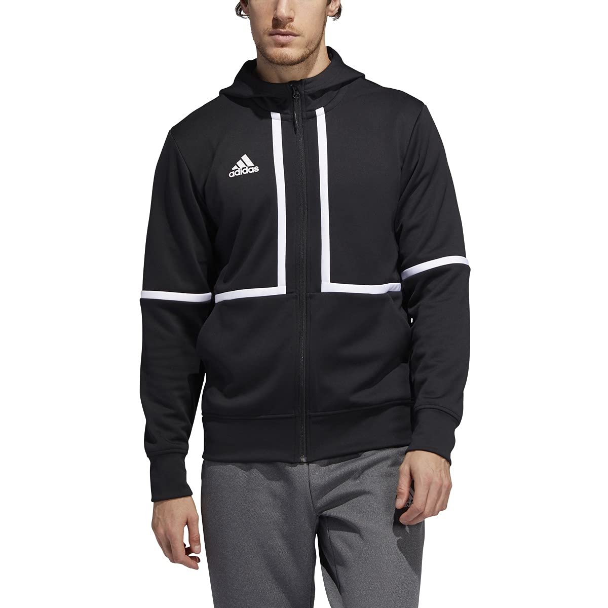 adidas Under The Lights Full Zip Jacket - Men's Casual M Black/White-picture-16