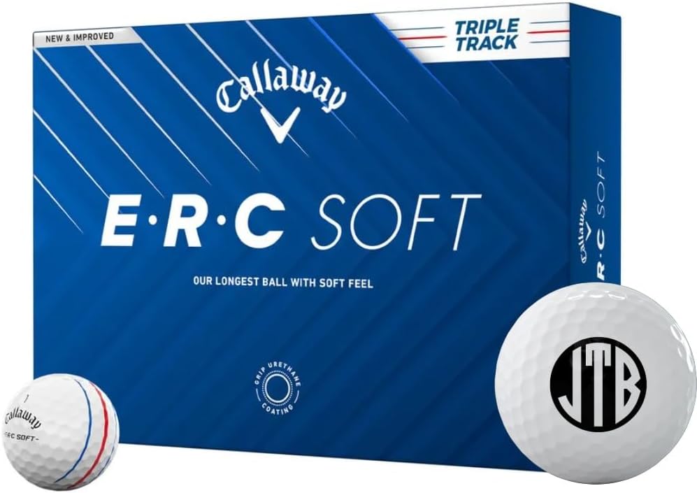 Callaway Golf ERC Soft Triple Track Monogrammed Golf Balls - 2025 Model