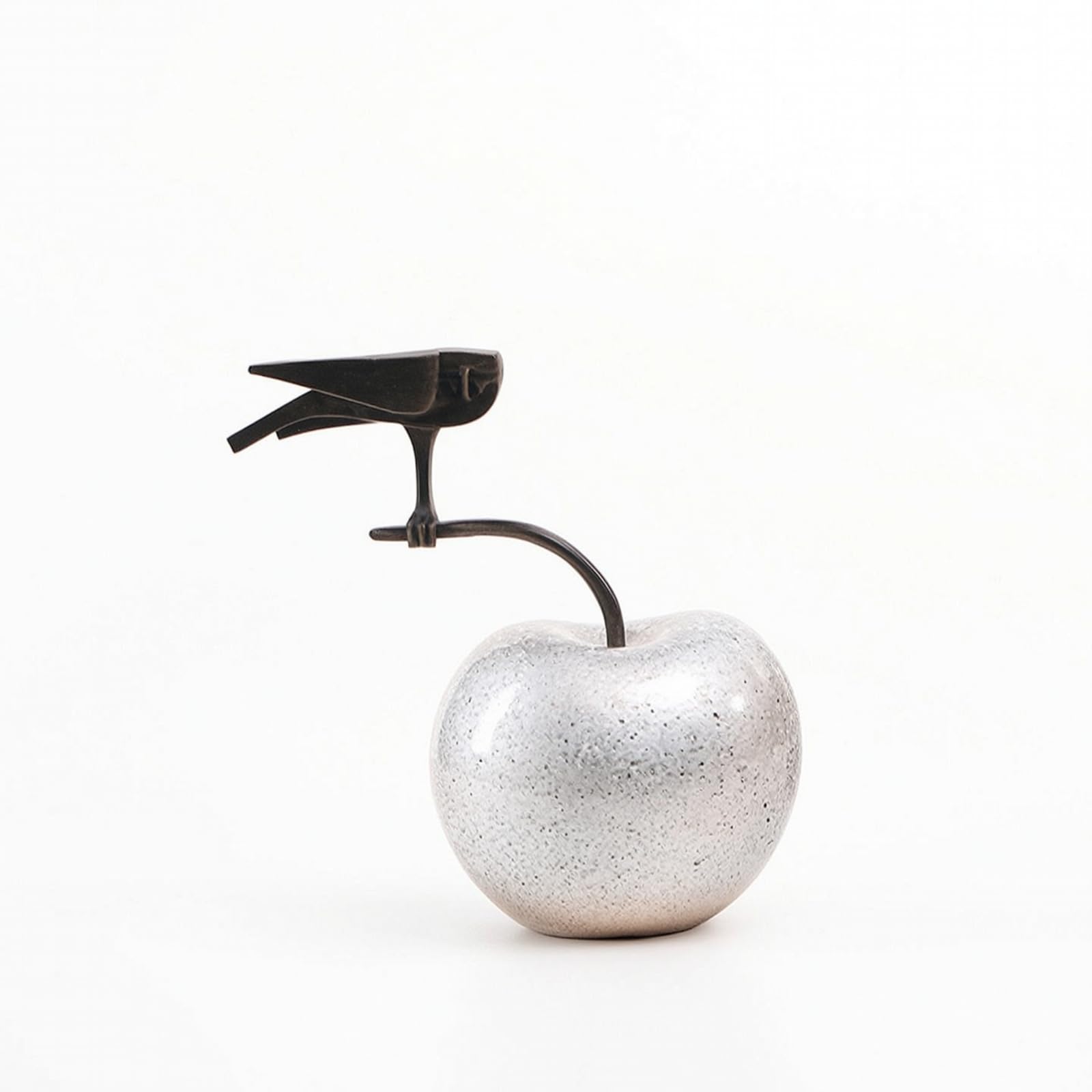 Apfel modern Apfel mit Metallstiel stilvoll Obstration für Wohnzimmer, Regal, L for Apple