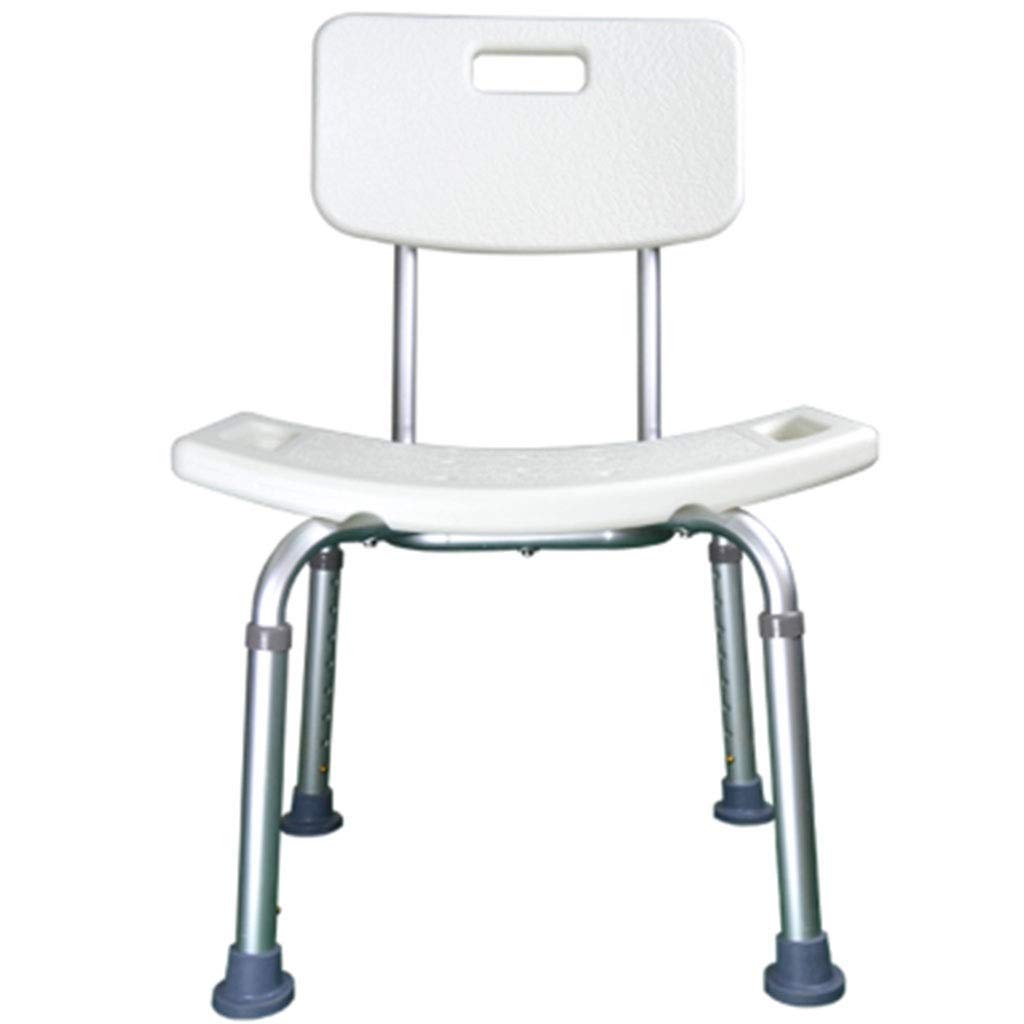 Taburete de Respaldo de Aluminio con apoyabrazos, Ancianos curvos, Mujeres Embarazadas, Ducha, cojín Antideslizante, Silla Grande con Ventosa Taburete de Ducha Asiento de Ducha Asientos de d
