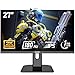 Gawfolk Schermo PC IPS da 27 pollici, 2K WQHD (2560 × 1440), monitor da gioco 180Hz, 1ms senza bordi, 100% sRGB, 178 ° grandangolo, HDMI, DisplayPort, compatibile con 75 * 75mm montaggio a parete-Nero