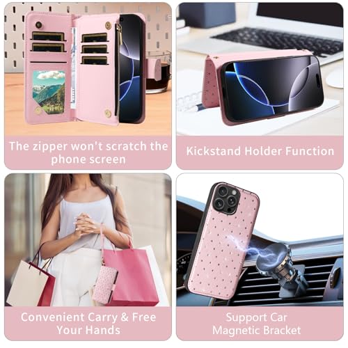 Coque iPhone 16 Pro Max Asuwish ZSZXCX US Rose finition premium élégante