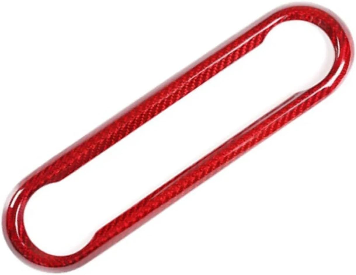 GERRIT Car Accessories Fit for Alfa Romeo Stelvio Giulia 2020-2021 Carbon Fiber Car Air Condition Panel Frame Cover Trim Sticker Upholstery Care (Color : Carbon Fiber Red)