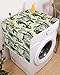 Leopard Print Microwave Dustproof Cover Washer Dust Cover Machine Protector, Summer Tropical Tree Plant Leaves Decorative Kitchen Appliance Cover with 2 Pockets 12x35