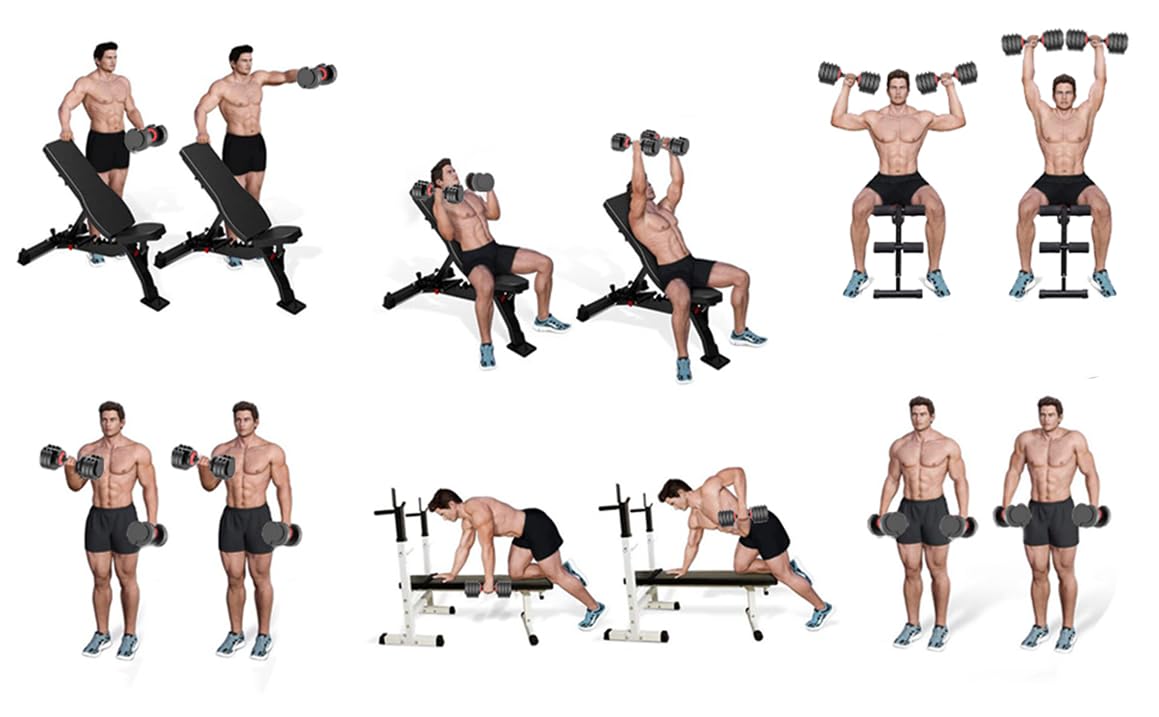 Set Manubri Regolabili PROIRON In Ghisa - Con Barra Prolunga, Per Allenamento Casa E Palestra - Foto 5